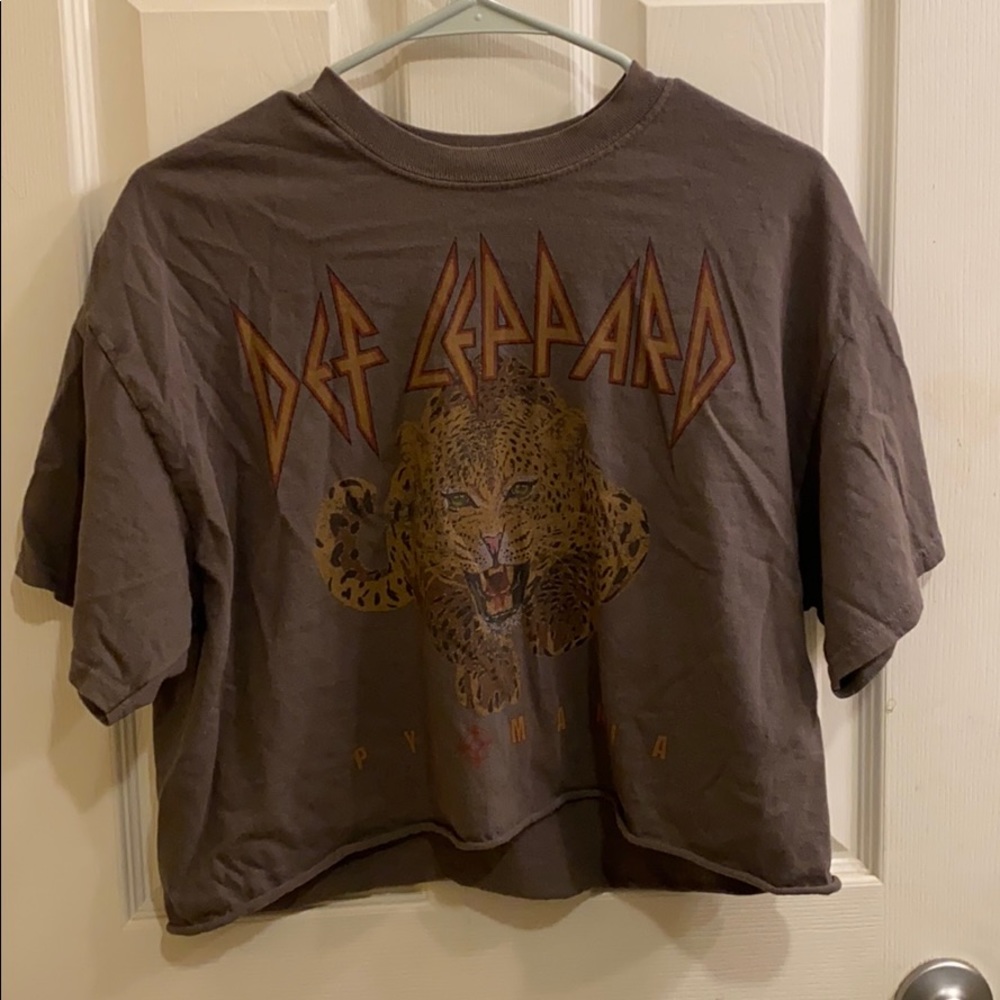 Def Leppard crop top